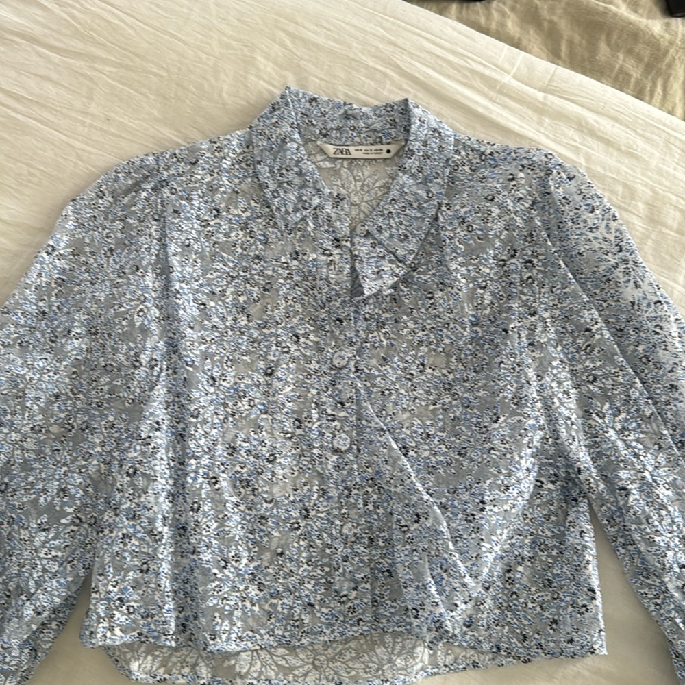 Sheer floral top
